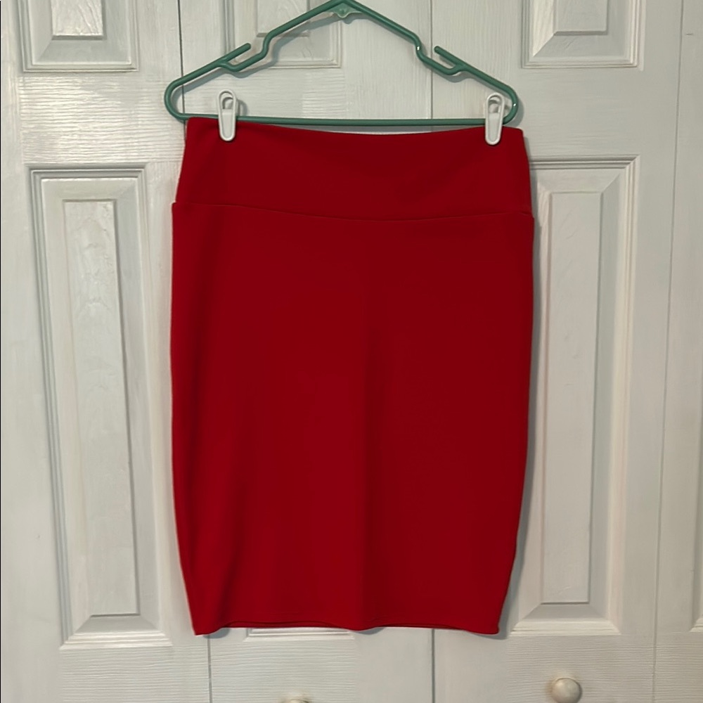 LuLaRoe Vibrant Red Pencil Skirt